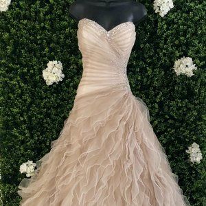 Sophia Tolli Y2143 Wedding Gown Mocha Size 10
